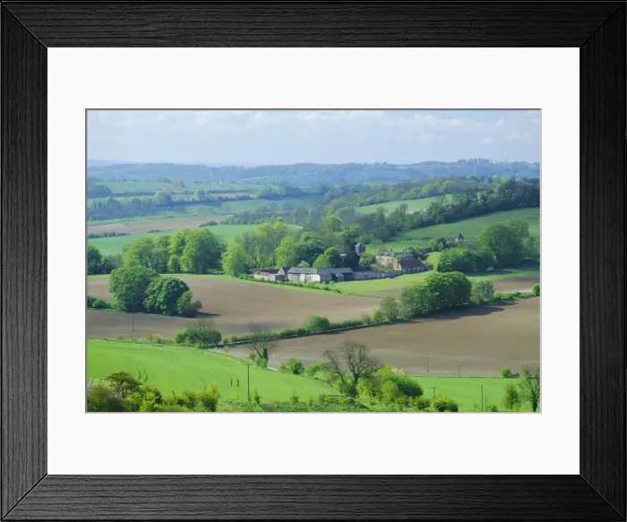 Framed Print : View from Walbury Hill to Hampshire on the Berkshire / Hampshire border, England, UK Framed Print : View from Walbury Hill to Hampshire on the Berkshire / Hampshire border, England, UK