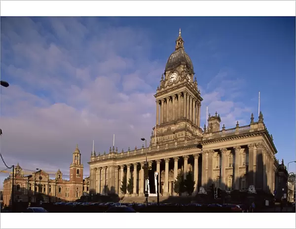 Town Hall, a grand Victorian building on The Headrow, Leeds, Yorkshire