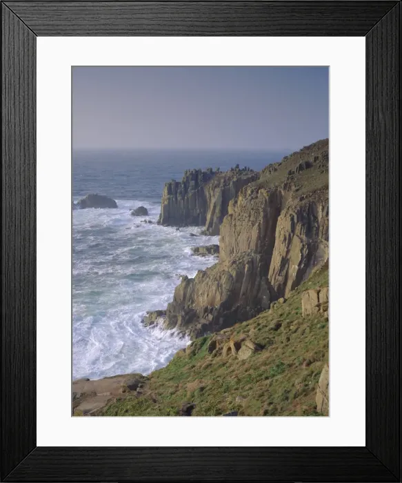 Framed Print : The coastline at Lands End, Cornwall, England, UK, Europe Framed Print : The coastline at Lands End, Cornwall, England, UK, Europe