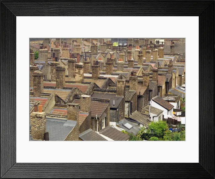Framed Print : Terraced rooftops, England, UK, Europe Framed Print : Terraced rooftops, England, UK, Europe
