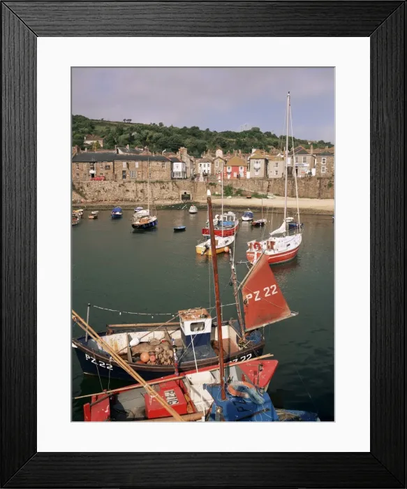 Framed Print : Mousehole harbour, Cornwall, England, United Kingdom, Europe Framed Print : Mousehole harbour, Cornwall, England, United Kingdom, Europe