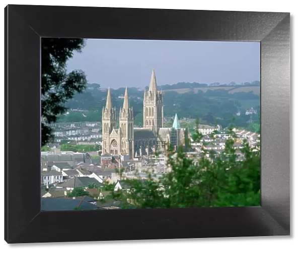 Truro Cathedral and city, Cornwall, England, United Kingdom, Europe
