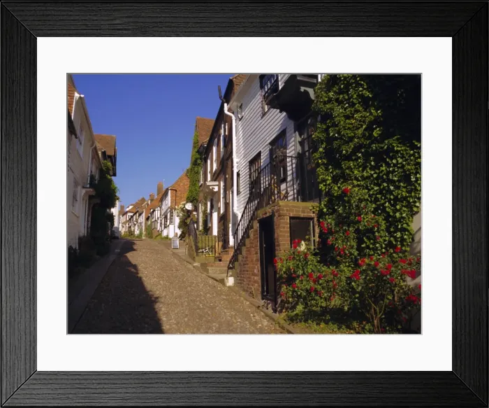 Framed Print : Houses on a cobbled street, Rye, Sussex, England, UK, Europe Framed Print : Houses on a cobbled street, Rye, Sussex, England, UK, Europe