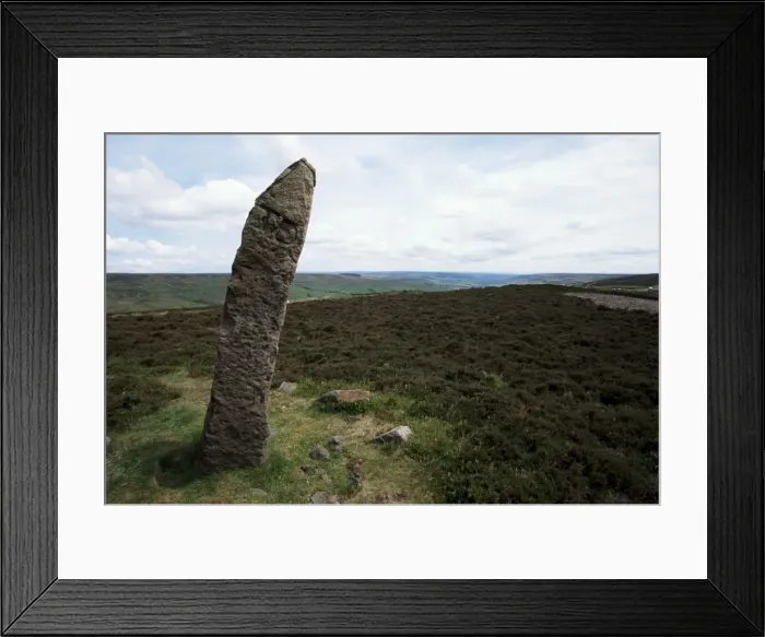 Framed Print : Standing stone, Flat Howe tumulus, Westerdale, Yorkshire, England, United Kingdom, Europe Framed Print : Standing stone, Flat Howe tumulus, Westerdale, Yorkshire, England, United Kingdom, Europe