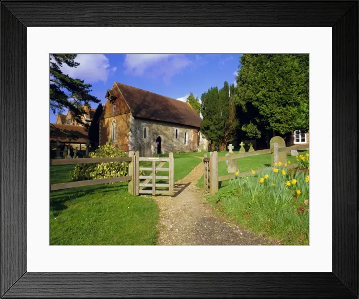 Framed Print : St. Bartholomews church, built circa 1060, the smallest church in Surrey Framed Print : St. Bartholomews church, built circa 1060, the smallest church in Surrey