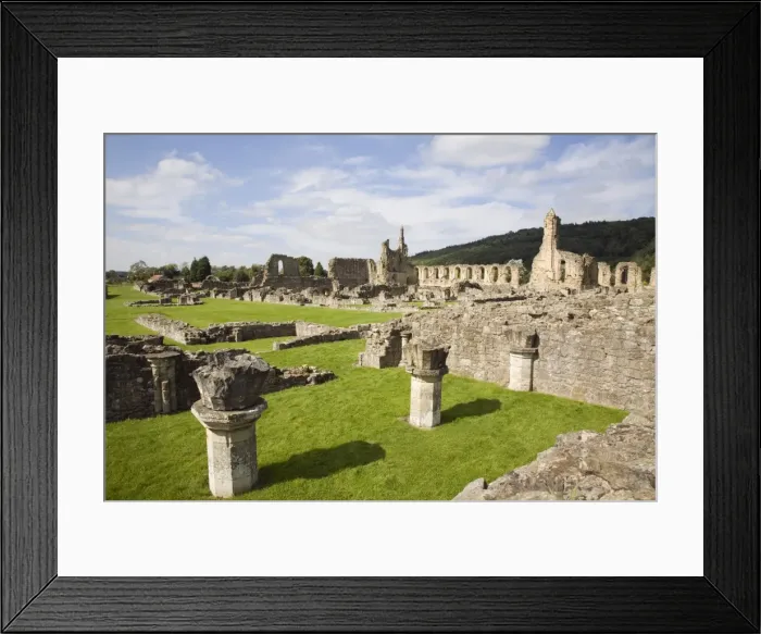Framed Print : Ruins of the 12th century Cistercian Byland Abbey, destroyed by Scottish army in Battle of Byland 1322, when Edward ll was defeated, Coxwold, North York Moors National Park, Yorkshire, England, United Framed Print : Ruins of the 12th century Cistercian Byland Abbey, destroyed by Scottish army in Battle of Byland 1322, when Edward ll was defeated, Coxwold, North York Moors National Park, Yorkshire, England, United