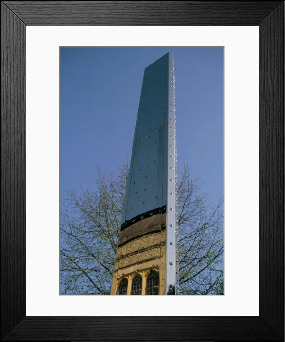 Framed Print : City Museum reflected in Luminous Motion sculpture, Winchester, Hampshire Framed Print : City Museum reflected in Luminous Motion sculpture, Winchester, Hampshire