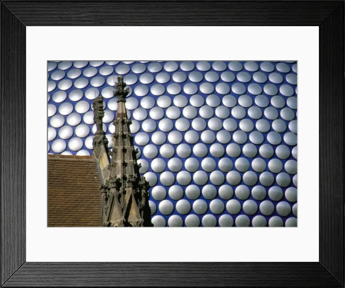 Framed Print : Selfridges building and St. Martins church, Bullring, Birmingham, England Framed Print : Selfridges building and St. Martins church, Bullring, Birmingham, England