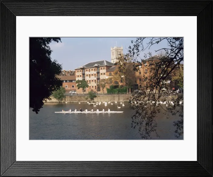 Framed Print : Restored warehouses and the River Severn, Worcester, Worcestershire, England Framed Print : Restored warehouses and the River Severn, Worcester, Worcestershire, England
