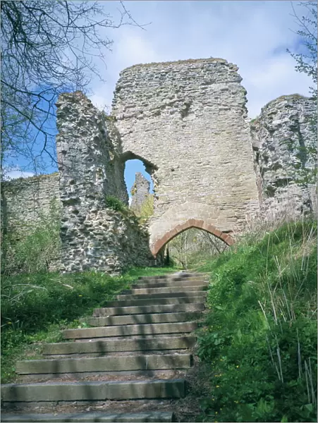 Keep gatehouse of Wigmore Castle, managed by English Heritage, Herefordshire