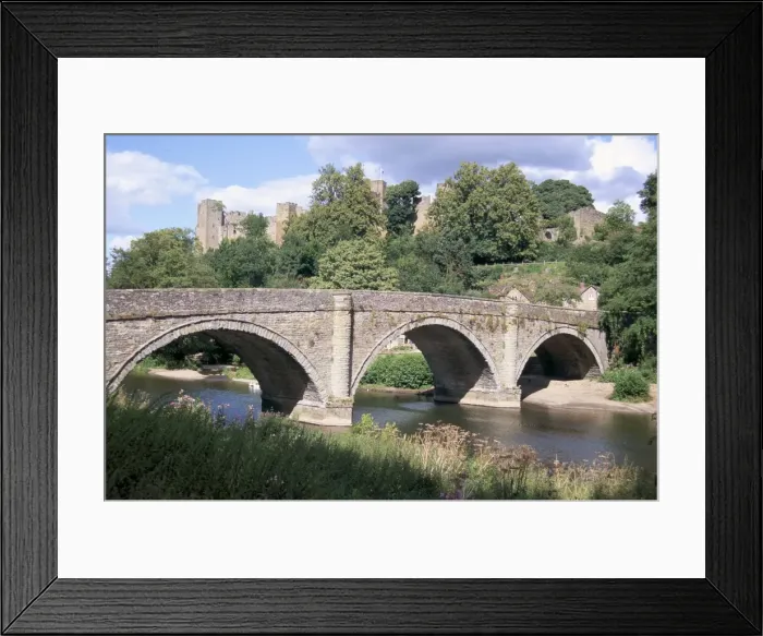 Framed Print : Dinham Bridge and castle, Ludlow, Shropshire, England, United Kingdom, Europe Framed Print : Dinham Bridge and castle, Ludlow, Shropshire, England, United Kingdom, Europe