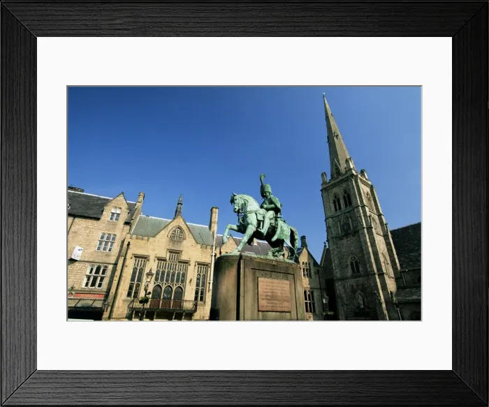 Framed Print : Statue of Charles William Vane Stewart, Market Square, Durham, County Durham Framed Print : Statue of Charles William Vane Stewart, Market Square, Durham, County Durham