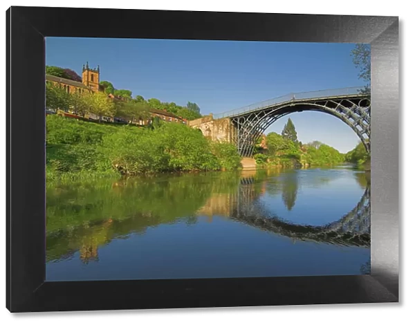 The worlds first Ironbridge built by Abraham Darby over the River Severn at Ironbridge Gorge