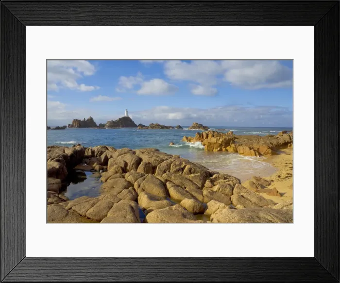 Framed Print : Corbiere lighthouse, St. Ouens, Jersey, Channel Islands, United Kingdom, Europe Framed Print : Corbiere lighthouse, St. Ouens, Jersey, Channel Islands, United Kingdom, Europe