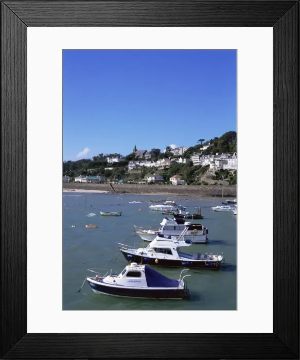 Framed Print : Gorey Harbour, Gorey, Grouville, Jersey, Channel Islands, United Kingdom, Europe