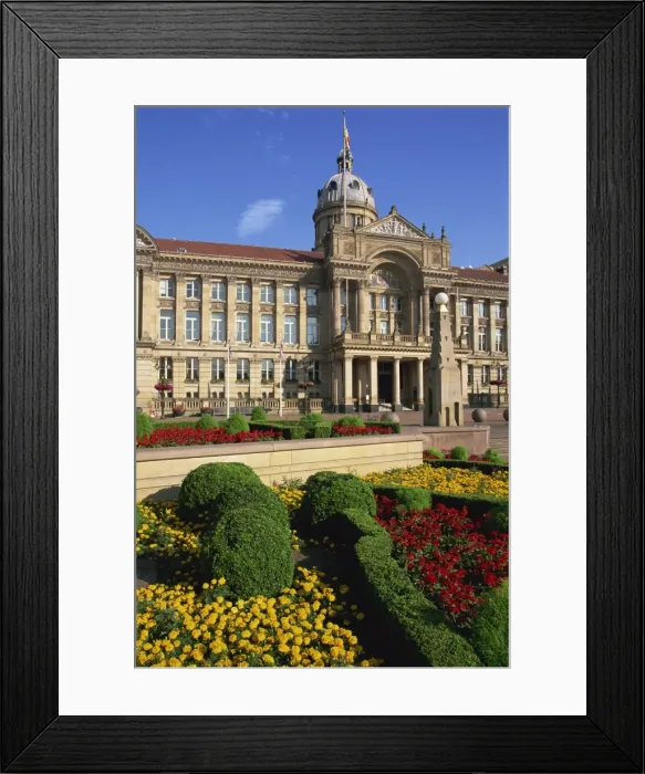 Framed Print : Flowerbeds in front of the Council House, Victoria Square, city centre Framed Print : Flowerbeds in front of the Council House, Victoria Square, city centre