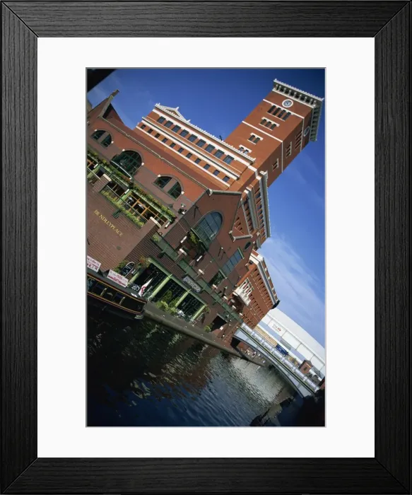 Framed Print : Building beside the canal, Brindley Place and NIA, Gas Street Basin, Birmingham Framed Print : Building beside the canal, Brindley Place and NIA, Gas Street Basin, Birmingham