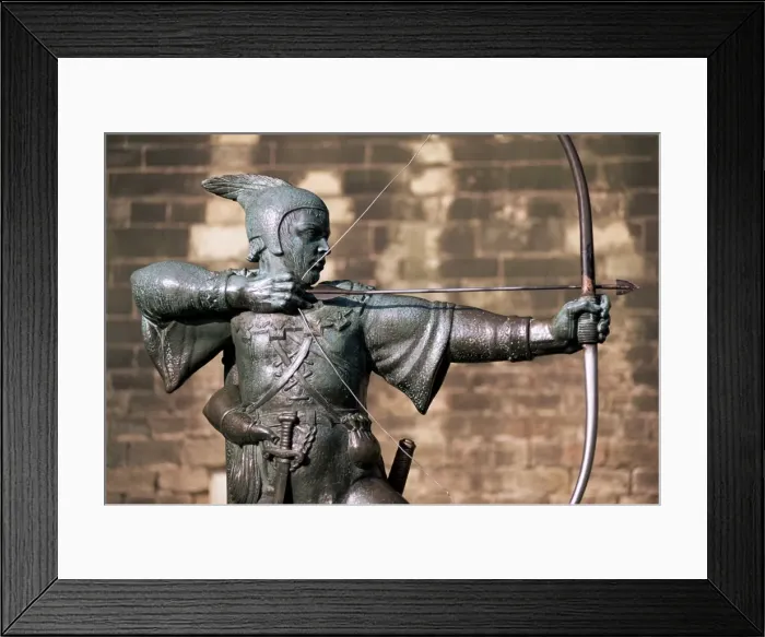 Framed Print : Statue of Robin Hood, Nottingham, Nottinghamshire, England, United Kingdom, Europe Framed Print : Statue of Robin Hood, Nottingham, Nottinghamshire, England, United Kingdom, Europe