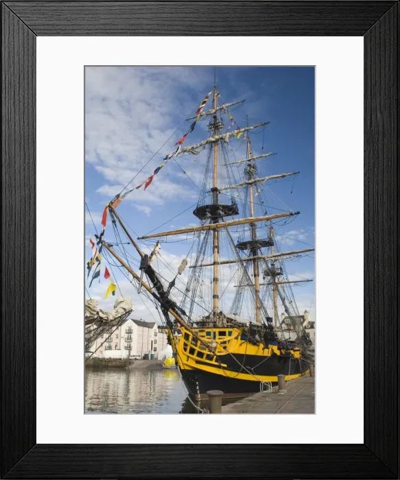 Framed Print : Tall ship Grand Turk, moored in inner harbour, Whitehaven. Cumbria, England Framed Print : Tall ship Grand Turk, moored in inner harbour, Whitehaven. Cumbria, England