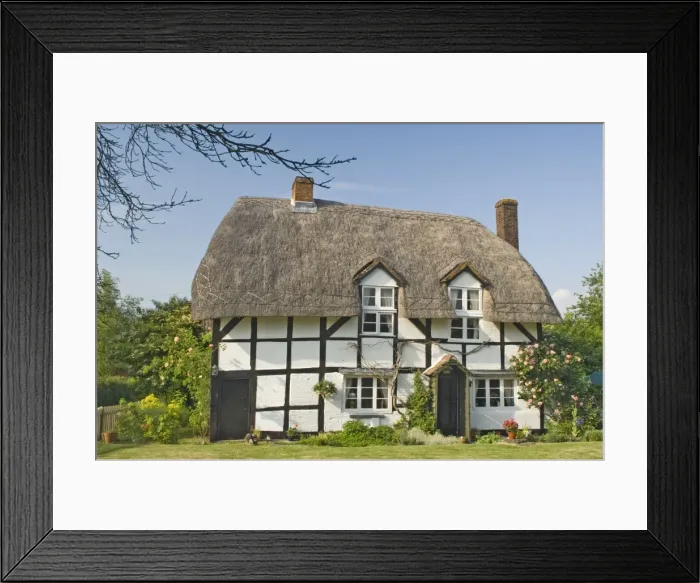Framed Print : Original timber framed and thatched cottage, Hampshire, England, United Kingdom, Europe Framed Print : Original timber framed and thatched cottage, Hampshire, England, United Kingdom, Europe