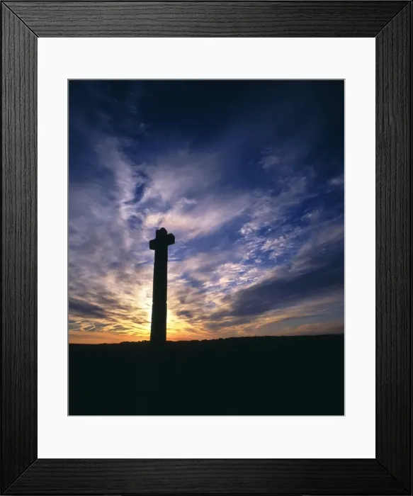 Framed Print : Young Ralph Cross at dawn, Westerdale Moor, North York Moors National Park