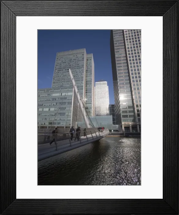 Framed Print : Bridge, Canary Wharf, Docklands, London, England, United Kingdom, Europe Framed Print : Bridge, Canary Wharf, Docklands, London, England, United Kingdom, Europe