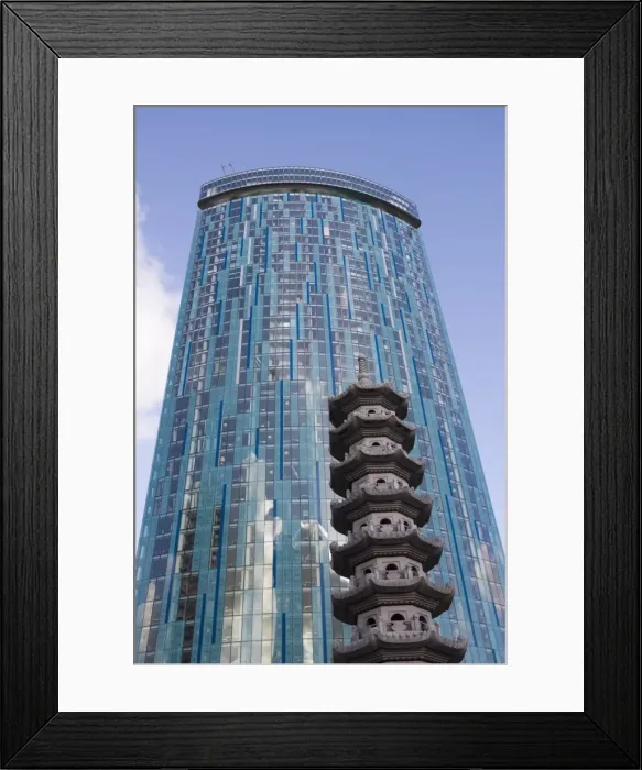 Framed Print : Beetham Tower, Radisson SAS Hotel, Pagoda, Chinese Quarter, Birmingham Framed Print : Beetham Tower, Radisson SAS Hotel, Pagoda, Chinese Quarter, Birmingham