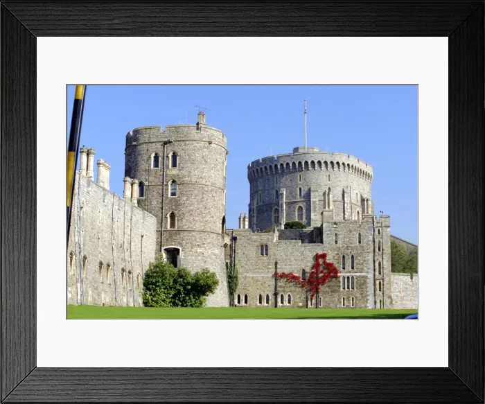Framed Print : The southern walls of Windsor Castle, with the Round Tower within, the castle has been home to Royalty for 900 years, Windsor, Berkshire Framed Print : The southern walls of Windsor Castle, with the Round Tower within, the castle has been home to Royalty for 900 years, Windsor, Berkshire