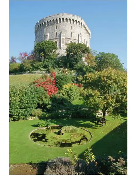 The Round Tower and gardens in Windsor Castle, home to Royalty for 900 years