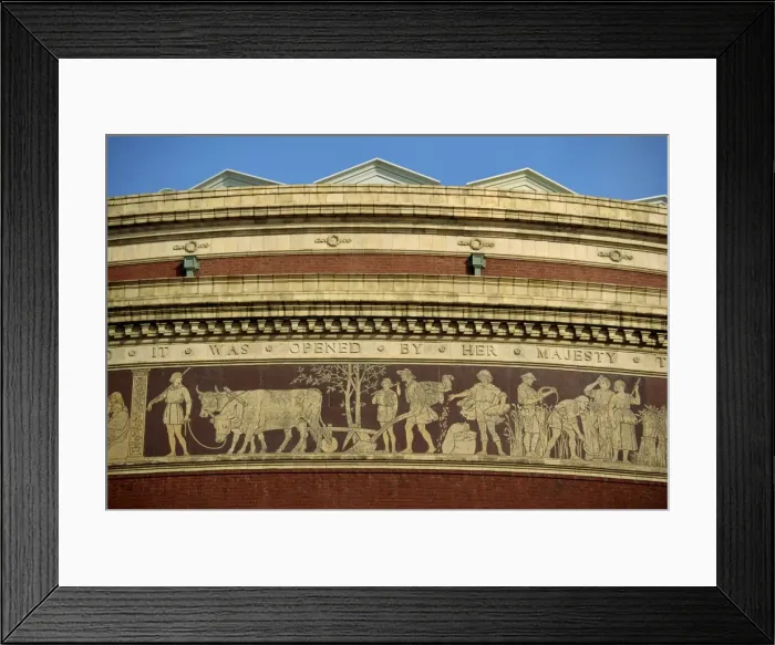 Framed Print : Detail on the Royal Albert Hall, built in 1871 and named after Prince Albert Framed Print : Detail on the Royal Albert Hall, built in 1871 and named after Prince Albert