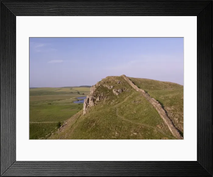 Framed Print : Roman Wall to east at Craglough, Hadrians Wall, UNESCO World Heritage Site Framed Print : Roman Wall to east at Craglough, Hadrians Wall, UNESCO World Heritage Site