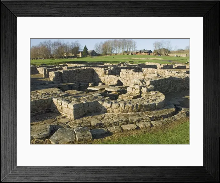 Framed Print : Roman Fort and settlement at Vindolanda, south side of Roman Wall, UNESCO World Heritage Site Framed Print : Roman Fort and settlement at Vindolanda, south side of Roman Wall, UNESCO World Heritage Site