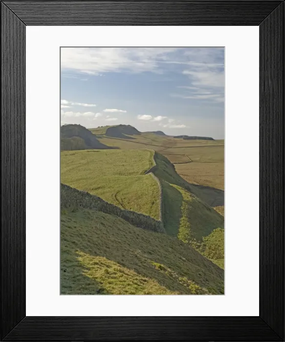 Framed Print : Looking west to Kings Hill, Housesteads Crag, Cuddy, Hotbank, and High Shields Framed Print : Looking west to Kings Hill, Housesteads Crag, Cuddy, Hotbank, and High Shields