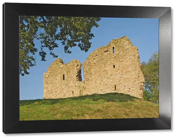 Thirlwall Castle, dating from the 14th century, built close to Hadrians Wall with stone taken from the wall, Northumbria, England, United