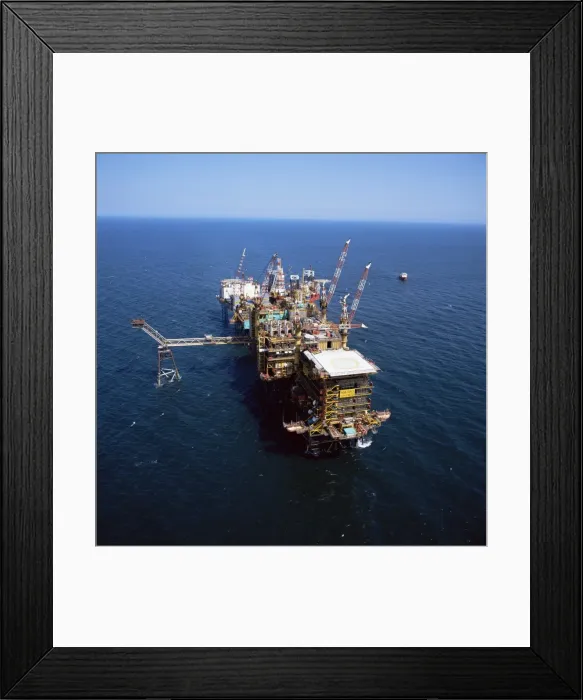 Framed Print : Platform and drill rig, Morecambe Bay gas field, Lancashire, England, United Kingdom Framed Print : Platform and drill rig, Morecambe Bay gas field, Lancashire, England, United Kingdom