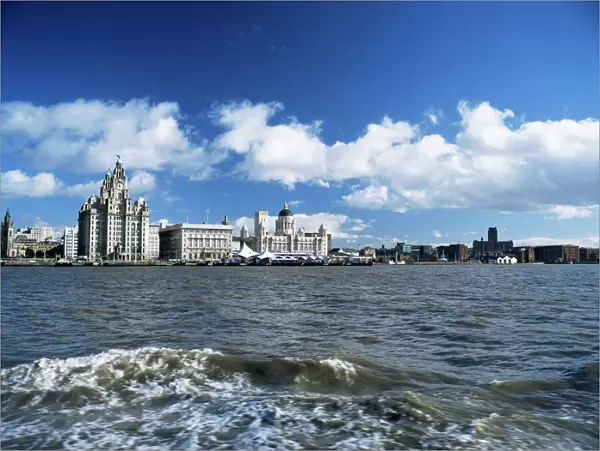 Liverpool and the River Mersey, Merseyside, England, United Kingdom, Europe