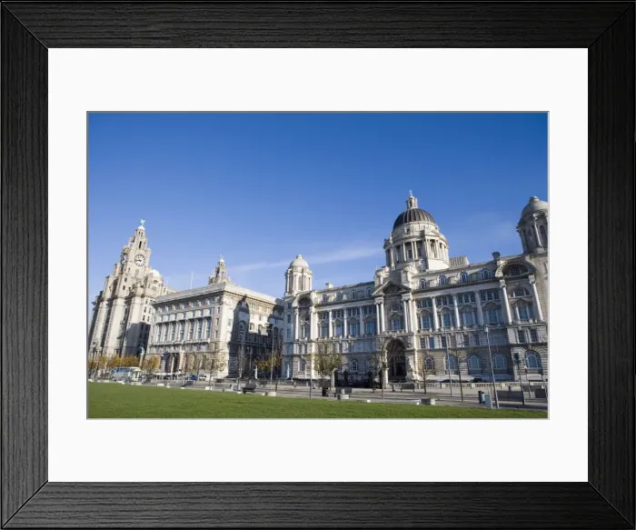 Framed Print : Royal Liver Building, Cunard Building, Mersey Docks and Harbour Board, the Three Graces Framed Print : Royal Liver Building, Cunard Building, Mersey Docks and Harbour Board, the Three Graces