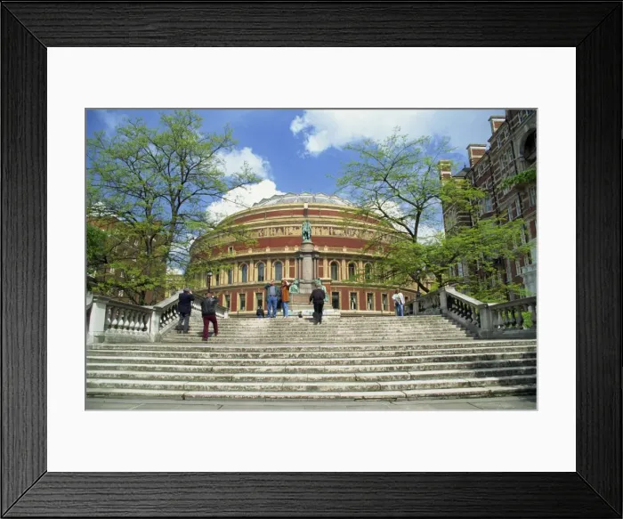 Framed Print : Steps and memorial before the Royal Albert Hall, built in 1871 and named after Prince Albert Framed Print : Steps and memorial before the Royal Albert Hall, built in 1871 and named after Prince Albert