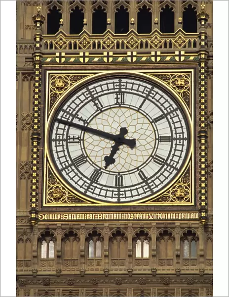 Close-up of the clock of Big Ben, Houses of Parliament, UNESCO World Heritage Site