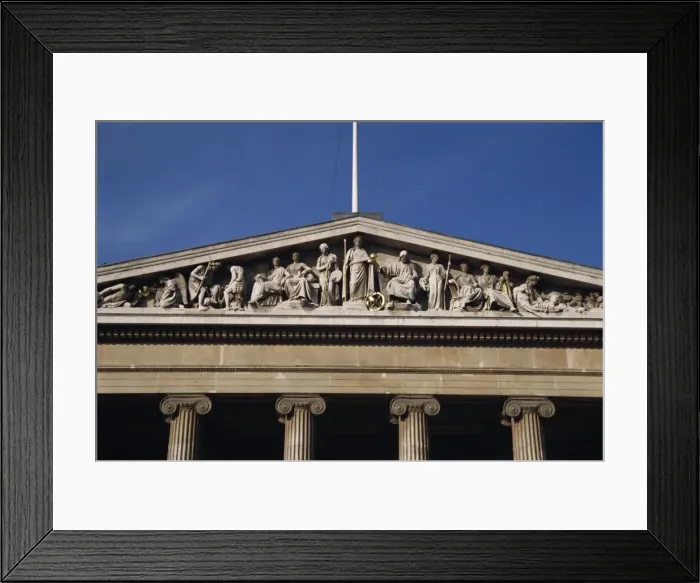 Framed Print : Detail from the British Museum facade, London, England, United Kingdom, Europe Framed Print : Detail from the British Museum facade, London, England, United Kingdom, Europe