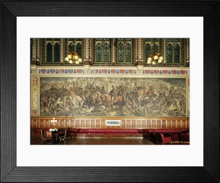 Framed Print : Painting of the meeting of the Duke of Welalington and Blucher, Royal Gallery Framed Print : Painting of the meeting of the Duke of Welalington and Blucher, Royal Gallery