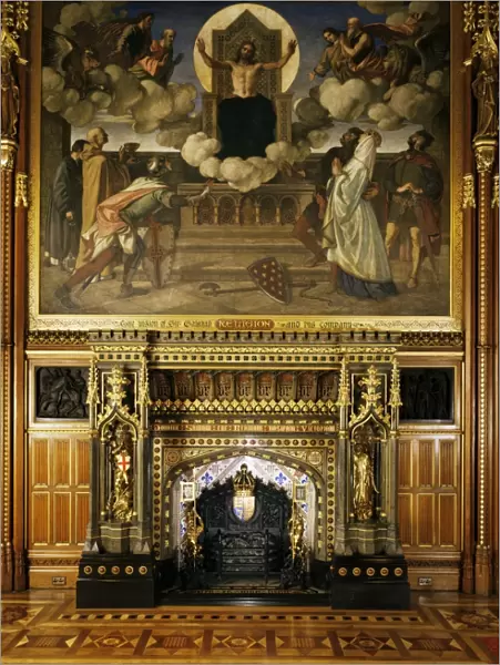 The Queens Robing Room, Houses of Parliament, Westminster, London