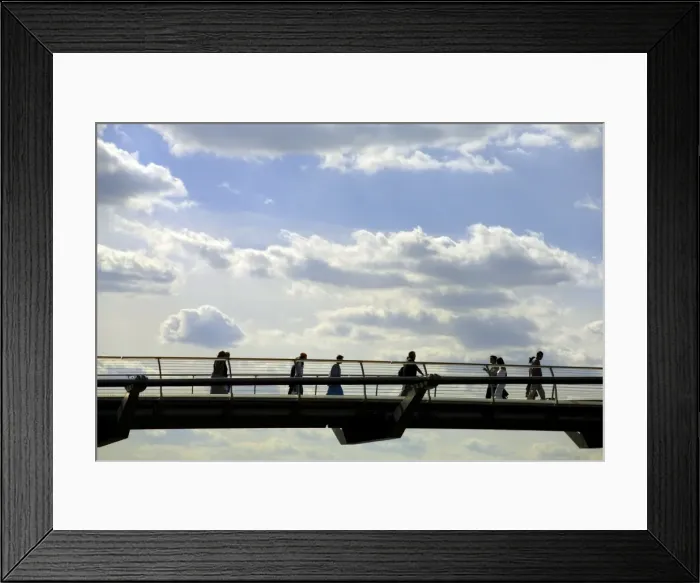 Framed Print : The Millennium Bridge across the River Thames, London, England, United Kingdom, Europe Framed Print : The Millennium Bridge across the River Thames, London, England, United Kingdom, Europe