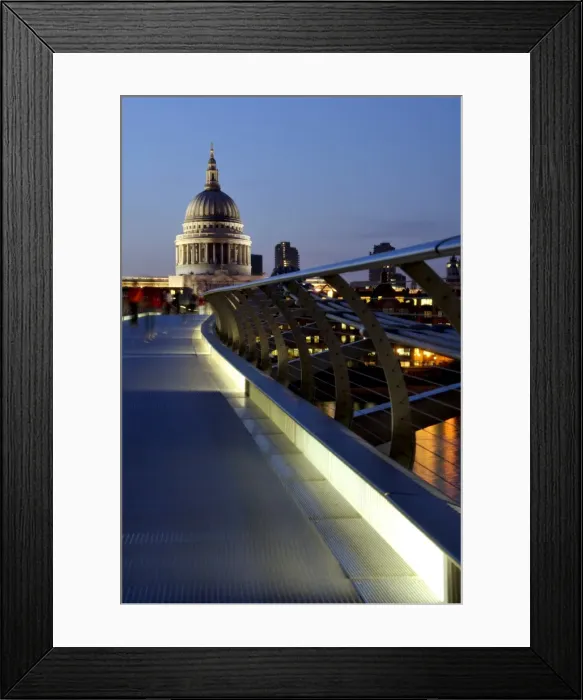 Framed Print : Millennium Bridge and St. Pauls Cathedral, London, England, UK, Europe Framed Print : Millennium Bridge and St. Pauls Cathedral, London, England, UK, Europe