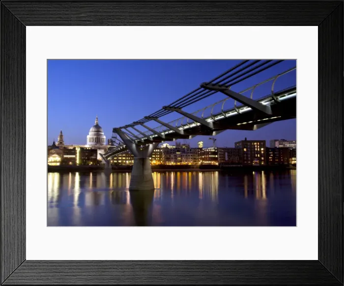 Framed Print : Millennium Bridge and St. Pauls Cathedral, London, England, UK, Europe Framed Print : Millennium Bridge and St. Pauls Cathedral, London, England, UK, Europe