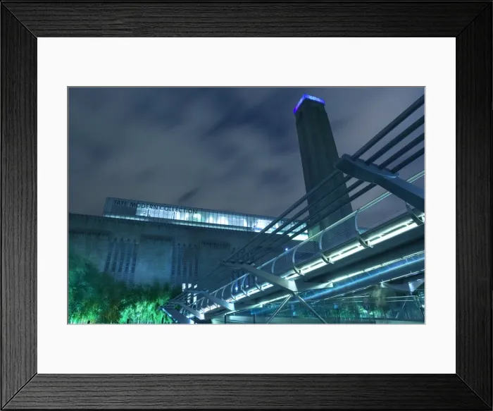 Framed Print : Tate Modern Gallery and the Millennium Bridge, London, England, United Kingdom, Europe Framed Print : Tate Modern Gallery and the Millennium Bridge, London, England, United Kingdom, Europe
