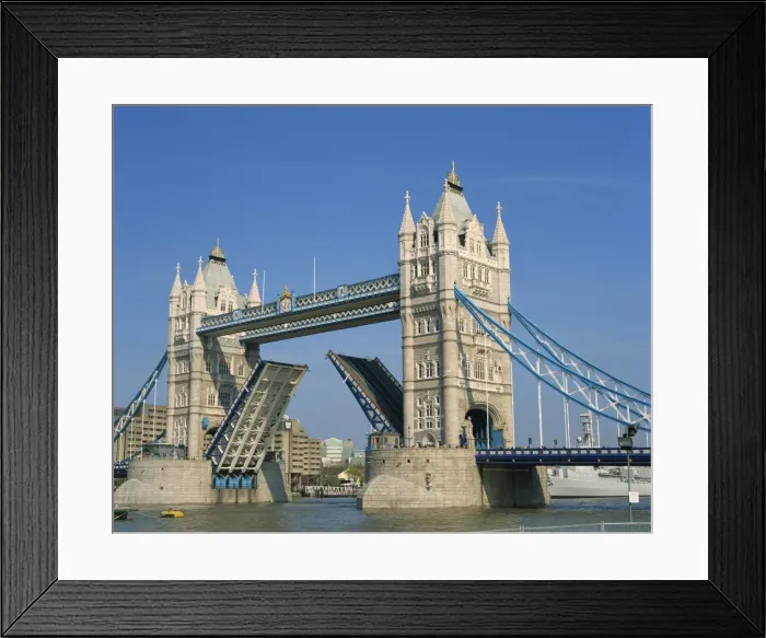 Framed Print : Tower Bridge open, London, England, United Kingdom, Europe Framed Print : Tower Bridge open, London, England, United Kingdom, Europe