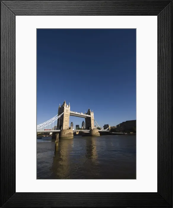 Framed Print : Tower Bridge and City of London beyond, London, England Framed Print : Tower Bridge and City of London beyond, London, England