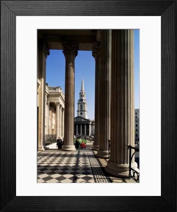 Framed Print : View from the National Gallery of St. Martin in the Fields, Trafalgar Square Framed Print : View from the National Gallery of St. Martin in the Fields, Trafalgar Square