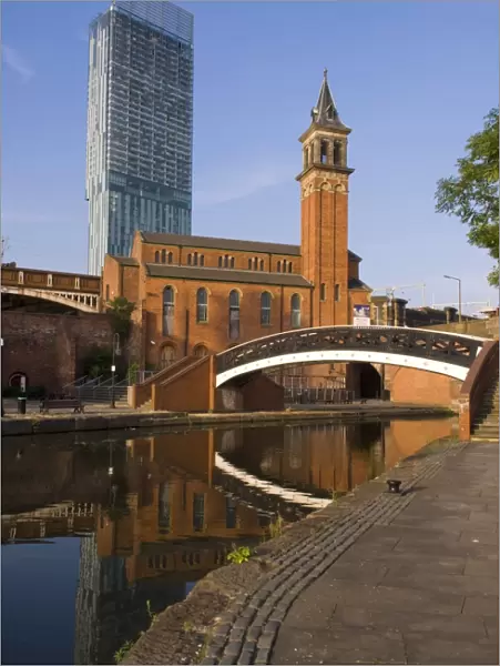 301 Deansgate, St. Georges church, Castlefield Canal, Manchester, England